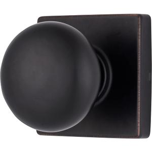 BRINKS Contemporary Passage Ball Door Knob, Modern Lock Set, Interior Door Knobs for Sleek Home Decor - Tuscan Bronze (1 Pack)