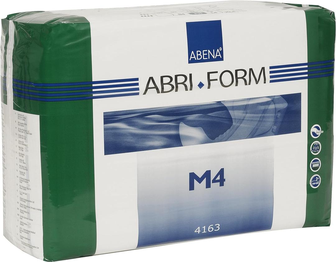 Abena Abri-Form Comfort Plastic-Backed Briefs, Level 4, (Medium To Large Sizes) Medium, 14 Count