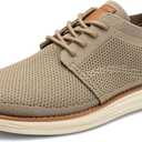 Bruno Marc Men's KnitFlex Breeze Mesh Sneakers Oxfords Lace-Up Lightweight Casual Walking Shoes (Beige, 9)