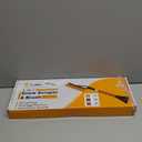 EcoNour 27" Aluminum Ice Scrapers for Car Windshield | Car Snow Scraper Window and Snow Brush with Ergonomic Foam Grip Winter Accessories (Orange)