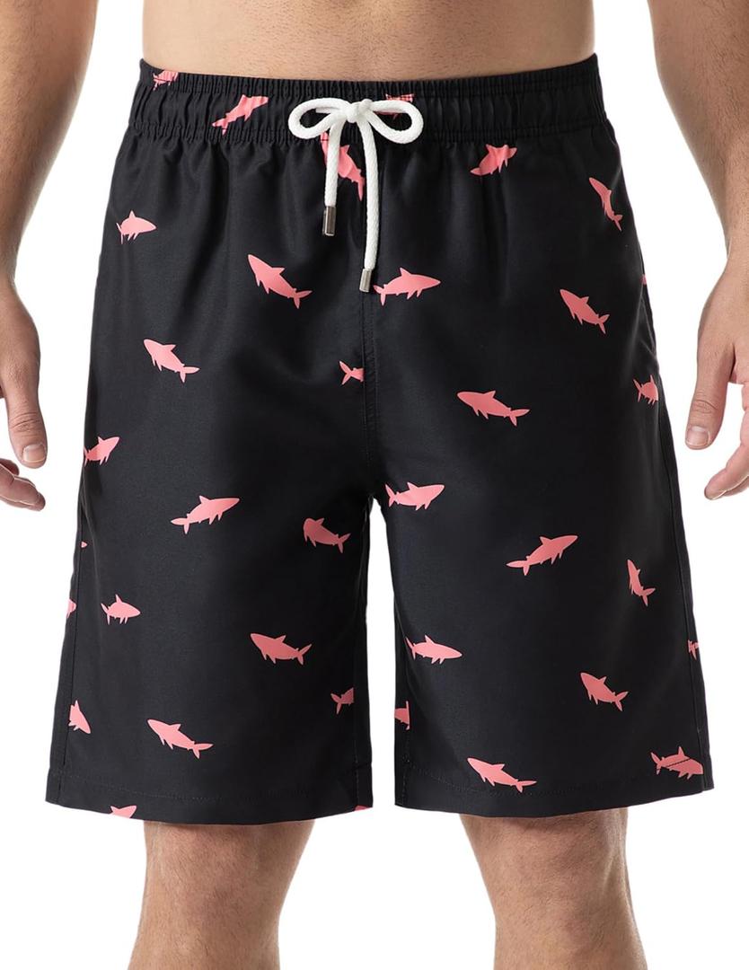 KAILUA SURF Big and Tall Mens Swim Trunks, 9" Mens Designer Bathing Suit Boardshorts (XX-Large, D57)