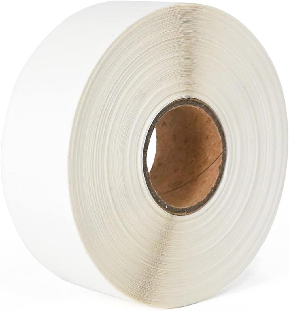 Dissolvable Food Labels Stickers,Roll of 500 Labels,3.5"x 1.5"Adhesive Stickers(Blank White)