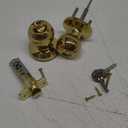 Entry Knob, Knob Handle, Polished Brass, Brass/Steel, Reversible, Universal Hand
