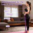 Pedal Resistance Band with Handle,Aturien 6-Tube Elastic Yoga Pedal Puller Exercise Bands,Multifunctional Stretch Bands for Exercise,Home Workout Equipment for Legs Arms Abs,Purple