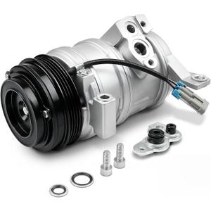 AC Compressor Compatible with 2000-2013 Chevy Silverado Suburban 1500 2500 Tahoe GMC Yukon XL 1500 2500 5.3L 4.8L 2 Mounting Holes Replaces CO 29002C