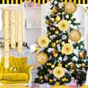 Novabright 16 Pcs Spring Bee Tree Picks Stems Decorations Bee Tree Topper Ornaments Beehive Honeybee Flower Picks for Vase Filler Baby Shower Table Centerpiece Summer Home Party Favor