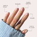 Glamnetic Press On Nails - Into Blue | Glazed Short Oval Fake Nails with Periwinkle French Tips, Salon Quality Summer Nails | 15 Sizes - 30 Nail Kit with Glue
