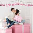 Valentine's Day Wooden Hanging Ornaments Wood Heart Shaped Ornaments Hanging Buffalo Plaid Valentines Day Decor Gnome Truck Heart Decorations Wooden Pink Valentines Decorations for Wedding (36)