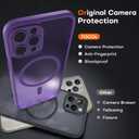 TOCOL for iPhone 12 Pro Max Case, Compatible with Magsafe Charger, Full Camera Protection, Translucent Matte for iPhone 12 Pro Max iPhone Case 6.7 inch (Midnight Purple)