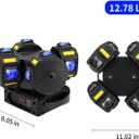 Moving Head DJ Lights 200W LED with 4 Rotating Head,16X10W RGBW 4-in-1 Multiple Effects Changing for Disco Parties Wedding Live Show KTV Club, Controlled by 19CH DMX-512/Sound Activated
