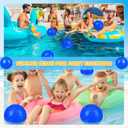 Raiten 12 Pcs Beach Ball Inflatable Beach Balls Large Inflatable Ball Floating Ball for Swimming Pool Party Favors Outdoor Activities Summer Birthday Party Supplies (Blue,12 Inch)