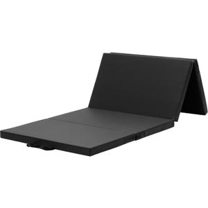 KaRaDaStyle Gymnastics Mat 4-Folding Stretch Mats 71"x31"x2" Exercise Muscle Training Children Play Horizontal Bar Mat Yoga Sports Soundproof Home Use (Black/4-fold)