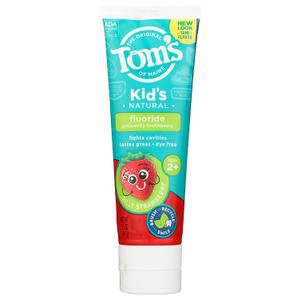 Tom's of Maine Natural Kid's Fluoride Toothpaste, Silly Strawberry, 5.1 oz. (back in original formula)