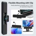 Computer Speakers with Microphone for Desktop PC, USB Monitor Speakers with Clip, Wired Laptop Sound Bar, Stereo & Bass, PC Speaker w/Mic for Meeting/Gaming/Online Learning, Easily Clamps to Monitor