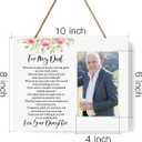 IAXIC Fathers Day,To Dad Photo Frame Gifts,Wooden Picture Frame Gift,Daughters Picture Tabletop Frame, Gifts for Dad from Daughter