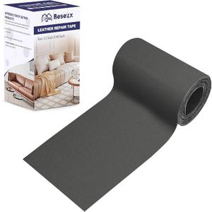 Leather Repair Patch Tape Kit, Self Adhesive Leather Repair for Furniture, Couch, Sofa, Car Seats,Office Chair,Vinyl Repair Kit.3.1inx60in (Dark Gray)