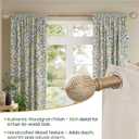 2 Pack Boho Wood Curtain Rods for Windows 48 to 84 Inch,1" Adjustable Window Curtain Rod with Imitation Wooden Grain Finials, Decorative Farmhouse Rustic Drapery Rods, 36-88'', Weathered Wood