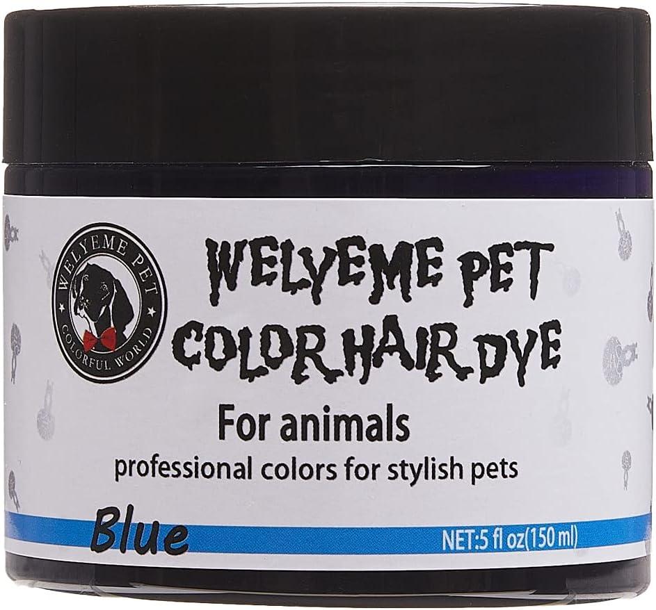 Dog Hair Dye Blue, Permanent Pet Hair Dye, Professional Dog Safe Hair Dye, Bright Color for Dogs and Horses