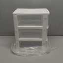 Gonice Small White 2 Drawer Organizer, Desktop Plastic Drawer Storage Organizer for Home, Office