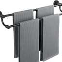 Alise Bath Double Towel Bars,Towel Hanger Towel Racks for Bathroom,Wall Mount Towel Holder SUS304 Stainless Steel Towel Rails 24 Inch,Matte Black,GOY4600-B