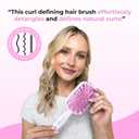 FHI Heat UNbrush Plus  Curly Hair Brush for Gentle & Effective Detangling on Wet or Dry Fragile Hair Types  Detangler Brush w/ 84 UltraFlex Bristles, Ultra-light, Vented, Anti Static Hairbrush (Bubble Gum)