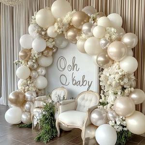 White Balloon Arch Pearl White Balloons Gold Balloon Arch Kit Pearl Sand Balloons Different Size For Wedding Bridal Anniversary Engagement Prom Party Decorations White Balloon Arch Pearl White Balloons Gold Balloon Arch Kit Pearl Sand Balloons Different Size For Wedding Bridal Anniversary Engagement Prom Party Decorations