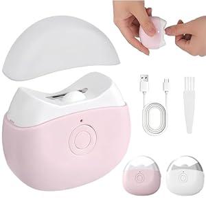 Electric Nail Clippers,2026 New Automatic Nail Trimmer with LED Light and 2 Speeds, Safety Fingernail Trimmer with Nail Scraps Storage for Baby Adult Seniors (Pink)