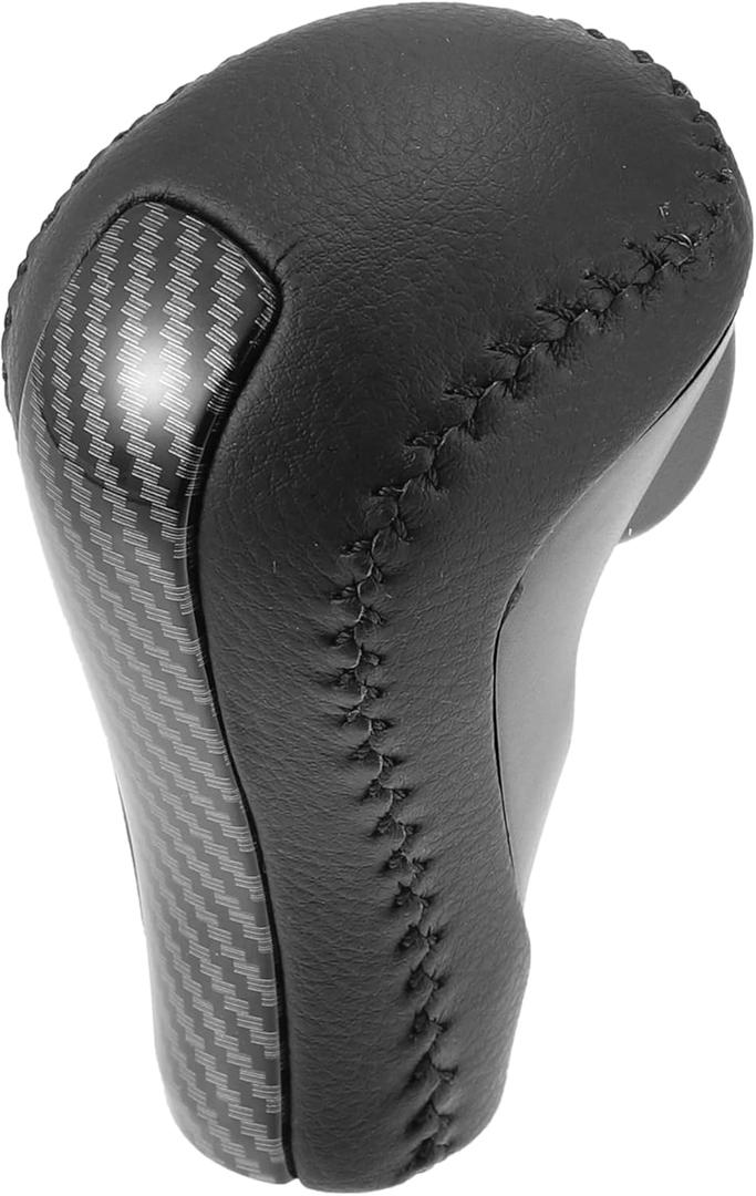 X AUTOHAUX Car Auto Automatic Gear Stick Shift Knob for Honda Accord 2008 2010-2013 Crosstour 2010-2011 Faux Leather Carbon Fiber Pattern Black