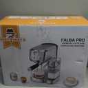 MAttinata CM1633 Cappuccino Machine 20 Bar, Professional Espresso Machines with Automatic Milk Frothering, Barista Compact Latte Maker for Home, with Pressure Gauge for Coffee Lovers, Stainless Steel