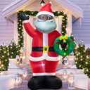 8 Foot Christmas Inflatable Black Face Santa Claus Decoration for Outdoor YardChristmas Black Santa Claus Indoor Blow up Decoration-WM-19