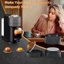 NESSUS Refill Kit for Reusable Nespresso Vertuo Pods, Lid Easy Remover for Original Seal, 100PCS Aluminum Foil Lids, Tamp & Press Refillable Vertuo Capsules Holder and Brush