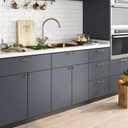 Livelynine Dark Grey Peel and Stick Wallpaper for Bathroom Renter Friendly Cabinet Vinyl Wrap for Kitchen Countertop Covers Waterproof Gray Contact Paper for Cabinets Desk Wallpaper 15.8x78.8 Inch