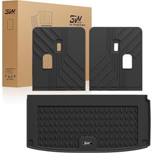 3W Trunk Mat with Backrest Mat Fit 2022-2025 2026 Acura MDX Accessories, Cargo Mat and Seat Back Cover Protector TPE All Weather, Black