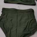 Daci Women's Plus Size Bikini Sets - High Waisted Two-Piece Swimsuits with Tummy Control (Medium, Army Green)