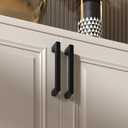 Goldenwarm 35 Pack Black Cabinet Pulls 5in Drawer Pulls Modern Kitchen Cabinet Handles Black Dresser Stainless Steel Hardware