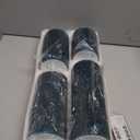 Green Ribbed Flameless Pillar Candles with Remote, Flat Top Flickering LED Wax Battery Candles Set of 4,  3" H 4" 5" 6" 8"