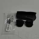 FEISEDY Women Oversized Vintage Polarized Sunglasses Square Cute Trendy Classic Simple Men B2758 (001 Black Frame & Grey Lens)