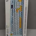 Wireless Keyboard Creamy Membrane with Rainbow Backlight,3-Mode Connectivity (BT/2.4G/USB-C) with LCD Screen & Multifunction Knob,200H Battery, 94 Key PBT Keycaps, Quiet Typing for Office/Home/Gaming