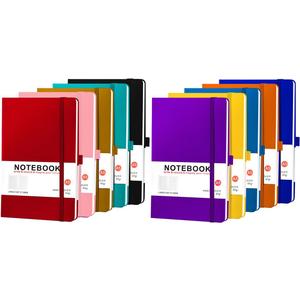 Jaoruizer 10 Pack Hardcover Journals Bulk, A5 Lined Notebooks for Women Men, 200 Pages/100 Sheets, 5.8 x 8.4 inch College Ruled Notebook for Writing Business Work, 10 Colors