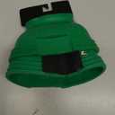 HORZE No Turn Overreach Rubber Bell Boots for Horses - Green - XL