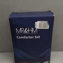 MR&HM Satin Comforter King 7 Pieces - Luxurious Pinch Pleat Bedding Set with Comforter, Flat Sheet, Fitted Sheet, Pillowcases & Shams, Super Silky Soft Bed Set for All Season (King, Dark Grey)