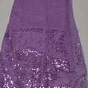 Victree Light Purple Sequin Tablecloth - 50x80 Inches Rectangle Tablecloth Glitter Tablecloth for Party Baby Shower Christmas Decorations