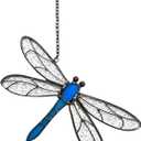 Dragonfly Stained Glass Window Hangings, Stained Glass Decorations,Dragonfly Suncatcher for Indoor Garden Window Home Decor Dragonfly Gifts for Grandma,Mom