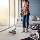 Canister Vacuum Cleaner, 32Kpa 1600W Bagless Vacuum Cleaner, Dust Full Indicator, H13 HEPA Filter, 3.7Qt Large Capacity, Lightweight Vac for Hard Floors, Carpet, Pet, Upholstery, Pink