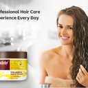 Collagen+Keratin Hair Mask - Deep Repair for Damaged Hair with Argan Oil and Vitamin E - Hydrating Treatment for Dryness and Damage-150 ml (Refreshing), Yellow (10.14 Fl Oz (Pack of 1), Floral)