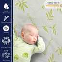 Bamboo Mattress Protector with Zipper - 100% Waterproof Queen Size Cooling Mattress Cover - Ultra Soft Jacquard Fabric Breathable Noiseless Mattress Pad Covers - Zippered Mattress Encasement