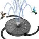 AISITIN 3.5W Solar Water Fountain with Storage, 6.3" Solar Powered Bird Bath Fountains with Integrated Bracket, Floating Solar Fountain Pump for Bird Bath, Garden, Pond, Pool, Outdoor (Black02)