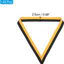 PATIKIL Award Neck Ribbons with Snap Clips, 30 Pcs Polyester Striped Medal Lanyards Ribbon for Competitions Sports Meetings Sports Party, Black Orange