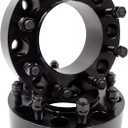 Wheel Accessories Parts 2 Pcs Hub Centric Wheel Spacers 8 on 180mm 2.00 Inch Thick 124.1mm Hub M14x1.5 14x1.5 Thread Stud Fits Chevy Silverado GMC Sierra 2500 3500 Single Rear Wheel Vehicles Front (Black Anodized)