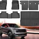 for 2025 2026 Nissan Kicks Floor Mats Trunk Cargo Mat Liner and Backrest Mat Set All Weather TPE Accessories (for 2025 2026 Nissan Kicks Full Set)